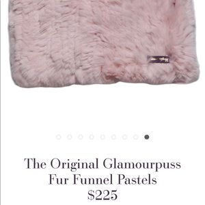 Glamourpuss 100% Rabbit Fur Funnel Scarf Potpourri Pink